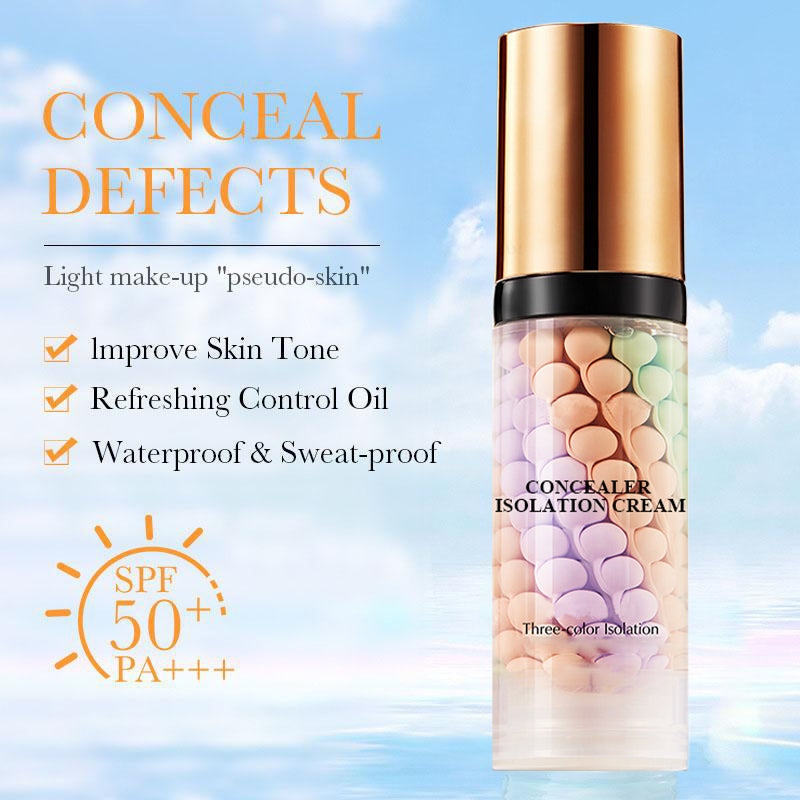 🌸3-farbige, feuchtigkeitsspendende und aufhellende Concealer-Basiscreme – wasserfest