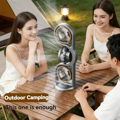 🌬️✨ NEU 2026! 50% RABATT! Tragbarer USB-wiederaufladbarer Dreikopfventilator – 360° Luftzirkulation & 5 Geschwindigkeitsstufen – Ideal für Studentenwohnheim, Outdoor & als Tischventilator 🎓🔋