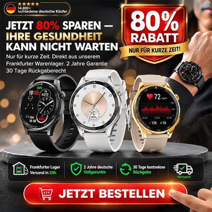 Schluss mit dem schmerzhaften Stechen: Intelligente Sportuhr zur Überwachung von Blutzucker und Blut