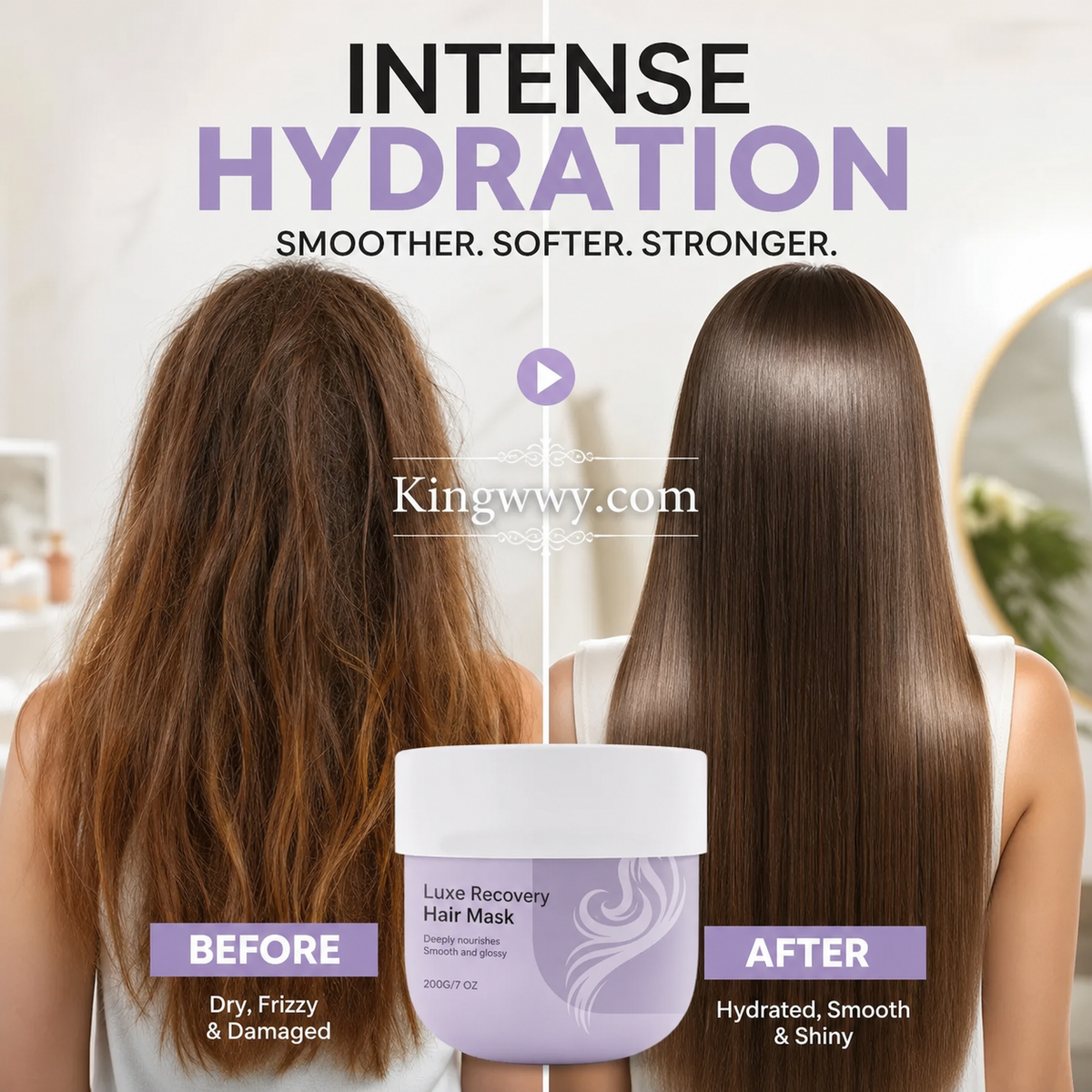 💦 Feuchtigkeitsspendende, revitalisierende Haarmaske – Spendet Feuchtigkeit, repariert, verleiht Glanz!✨💇‍♀️