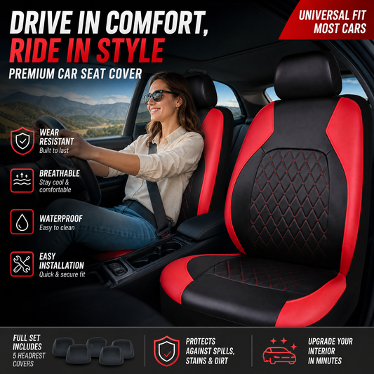 🚗✨ 50% RABATT! 9-teiliges Leder-Autositzbezug-Set – Universelle Passform, Atmungsaktiv & Leicht zu Reinigen für perfekten Innenraum 🛋️