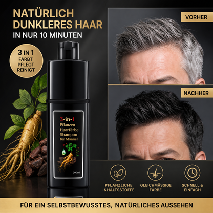 🥳HEISSER SALE 2026🥳💞50.000+ VERKAUFT!👵❤️  Pflanzliche Inhaltsstoffe Haarfärbemittel Shampoo – Schwarz