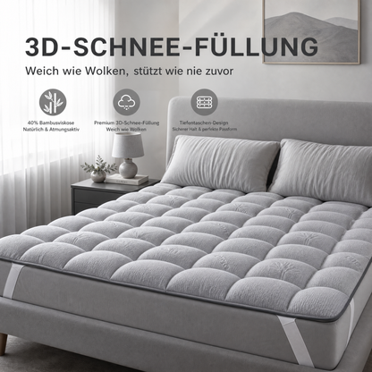 🥳HEISSER SALE 2026🥳💞50.000+ VERKAUFT!👵❤️ Matratzenauflage aus Bambusfaser-Viskose mit tiefen Taschen, gesteppter Matratzentopper, weich & druckentlastend
