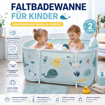 🥳HEISSER SALE 2026🥳💞50.000+ VERKAUFT!👵❤️  Faltbare Badewanne, perfekt zum Baden und Spielen im Wasser, die erste Wahl für Kinder, die Wasseraktivitäten genießen möchten.