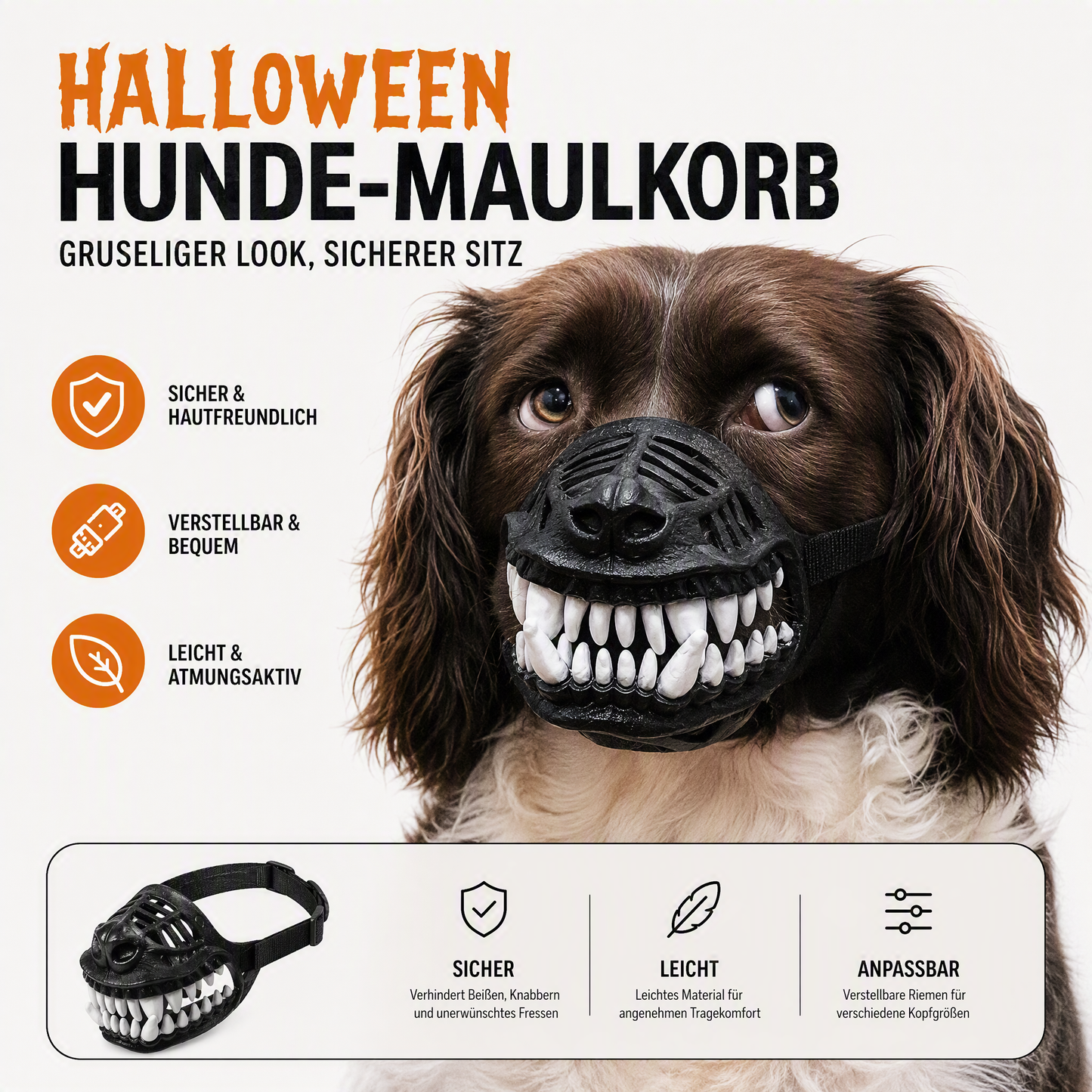 🎃🐶Halloween-Kostüm mit Hundemotiv, lustiges Design, atmungsaktive Passform – perfekt, um in der Halloween-Saison alle Blicke auf sich zu ziehen