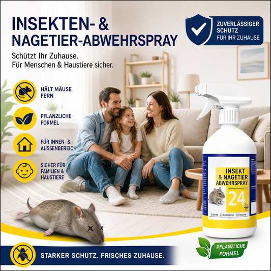 🐭🚫 Universal-Nagetierabwehrspray – Pflanzlich, geruchsneutral & langanhaltend – Vertreibt Mäuse, Ratten & Co. – Perfekt für Keller, Garage, Garten & Auto ✨