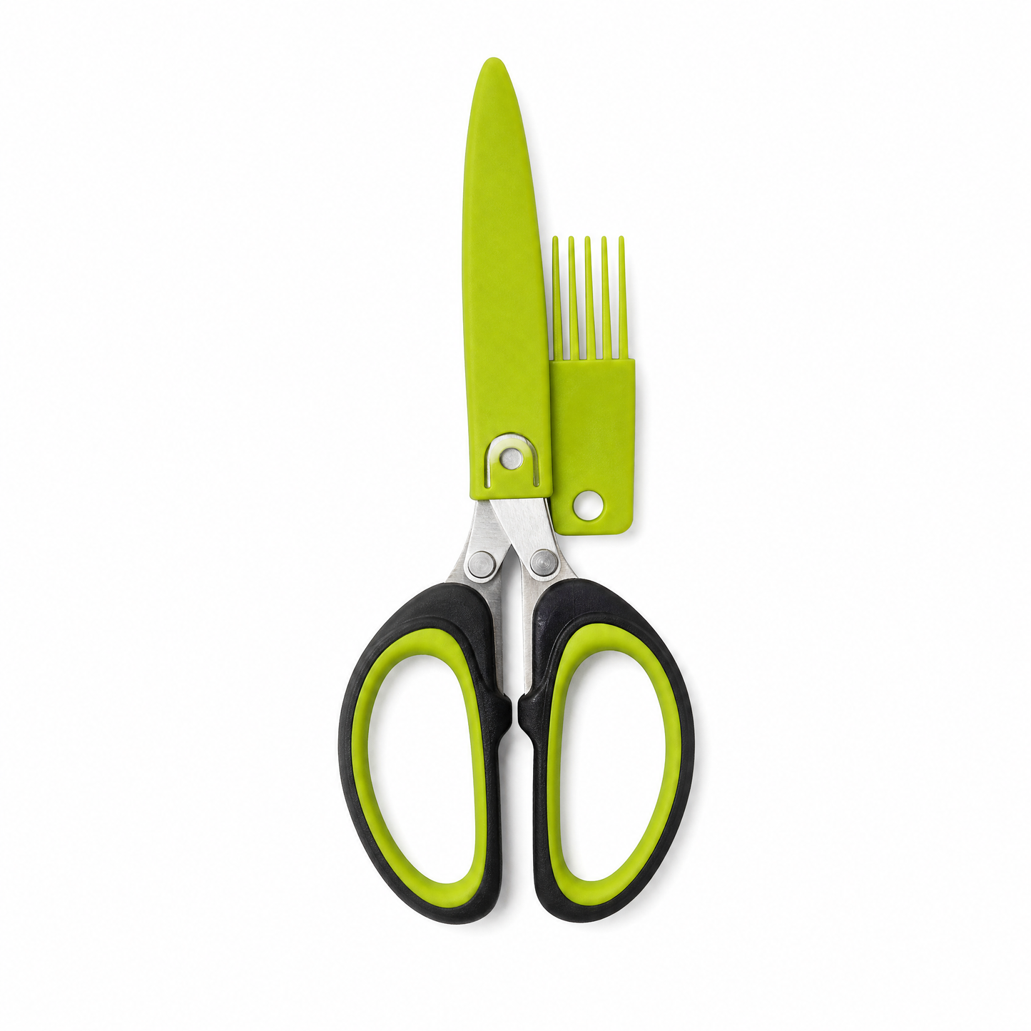 ✂️🥬 Fünfklingen-Küchenschere aus Edelstahl – Schneidet gleichmäßige, feine Streifen in einem Arbeitsgang und eignet sich hervorragend für Frühlingszwiebeln, Koriander, Chilischoten und Algen.