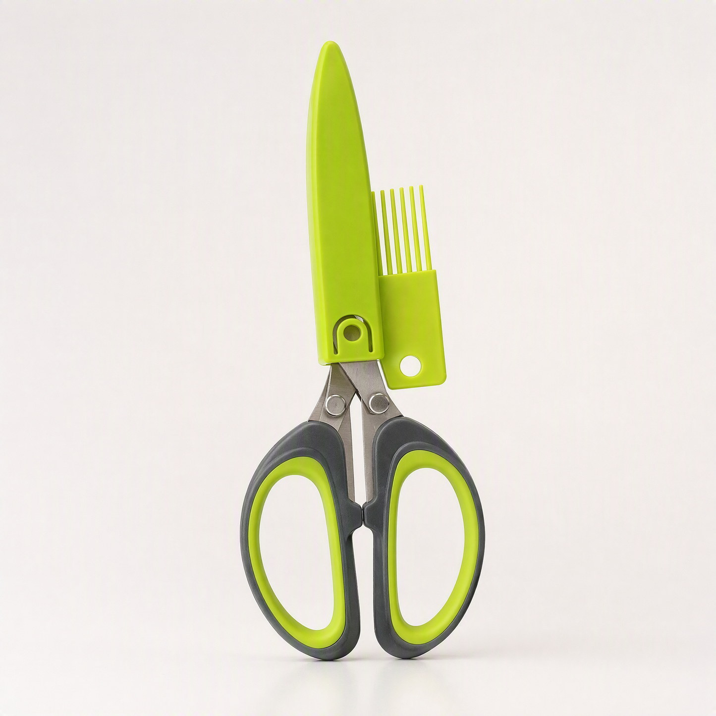 ✂️🥬 Fünfklingen-Küchenschere aus Edelstahl – Schneidet gleichmäßige, feine Streifen in einem Arbeitsgang und eignet sich hervorragend für Frühlingszwiebeln, Koriander, Chilischoten und Algen.