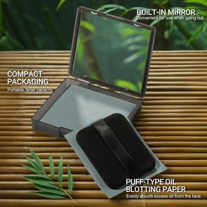 ⏰1 kaufen, 1 gratis dazu💝Schwarzes Magnet-Öl-Blotting-Setting-Sheet mit Puder für mehr Kontrolle über die Hautfettigkeit. Hält die Haut frisch. 2-in-1-Blotting-Sheet.