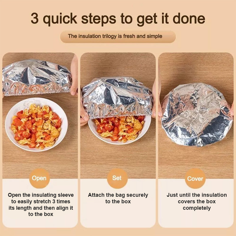 💞Mehr als 50.000 Einheiten verkauft!✨ Lebensmittelabdeckung aus Aluminiumfolie – schließt die Feuchtigkeit ein, hält Lebensmittel frisch, verhindert das Vermischen von Staub und Gerüchen, geeignet zum Abdecken von Reis, Gemüse und Obst 🍎🥗