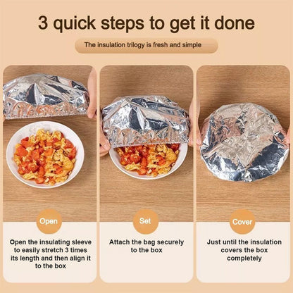 💞Mehr als 50.000 Einheiten verkauft!✨ Lebensmittelabdeckung aus Aluminiumfolie – schließt die Feuchtigkeit ein, hält Lebensmittel frisch, verhindert das Vermischen von Staub und Gerüchen, geeignet zum Abdecken von Reis, Gemüse und Obst 🍎🥗