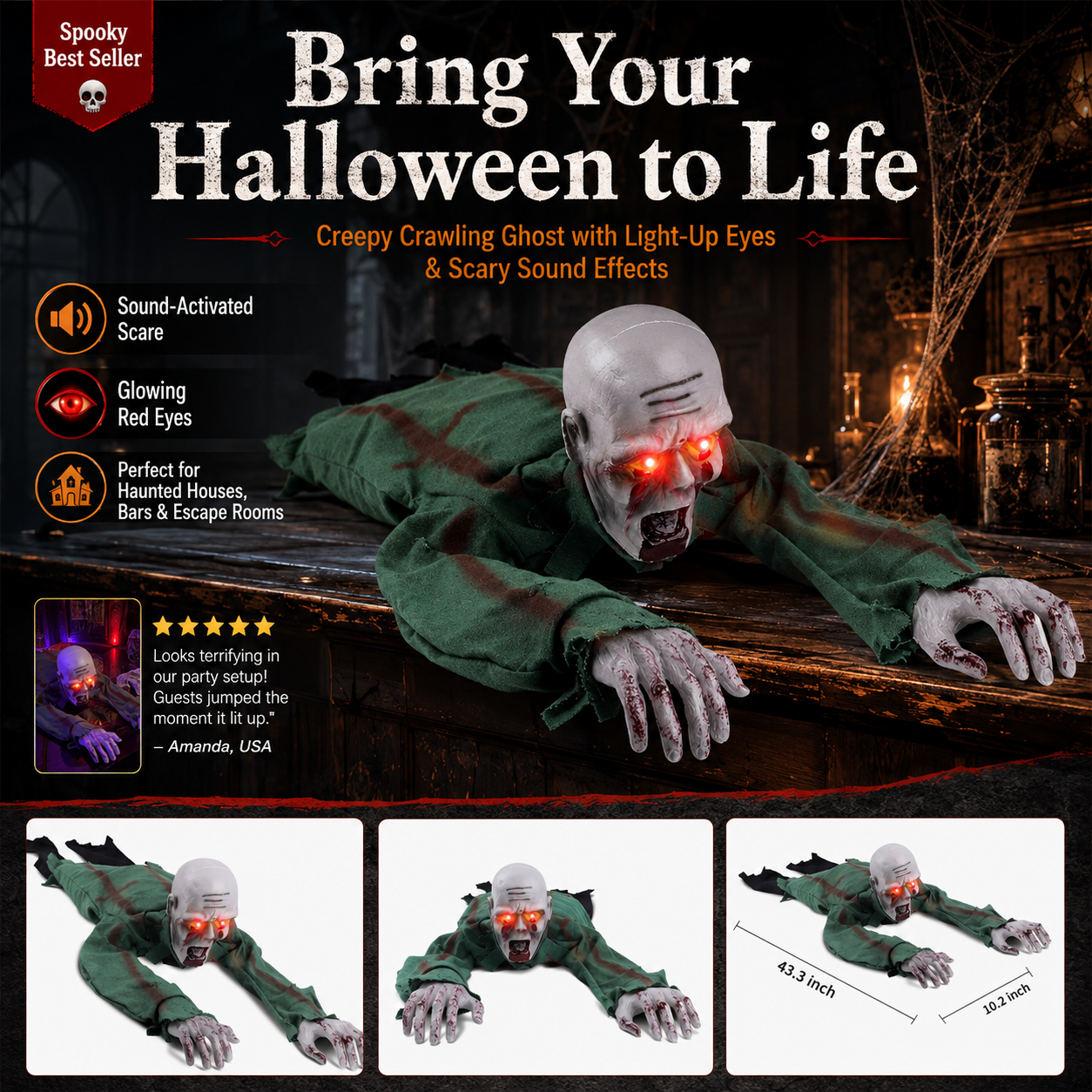 🎉 Halloween-Horror-Modell: Kriechender Geist