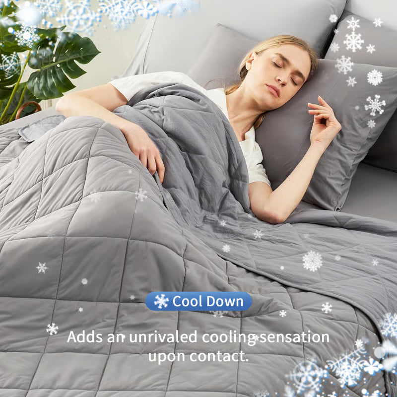 🛏️ NUR FÜR BEGRENZTE ZEIT: 50 % RABATT! 💥 Atmungsaktive, bedruckte, waschbare Sommer-Kühlbettdecke – beidseitig verwendbar, aus Q-Max-Gewebe, hypoallergen ✨