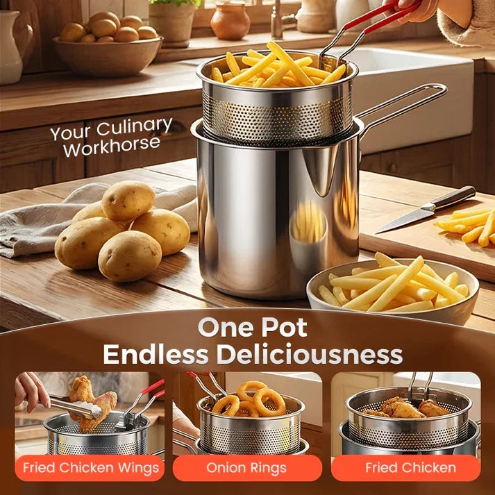 🥳HEISSER SALE 2026🥳💞50.000+ VERKAUFT!👵❤️  Multifunktionale Fritteuse aus Edelstahl 304