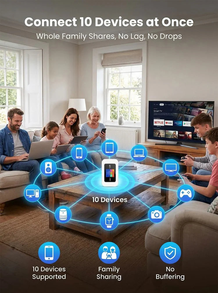 🥳2026 HEISSER VERKAUF🥳💞Über 50.000 verkauft!📶🌐 Mobiler Hotspot – Tragbares WLAN, überall volle Abdeckung. Kein Vertrag, keine Einrichtung. Bleiben Sie unterwegs verbunden! 📱✨