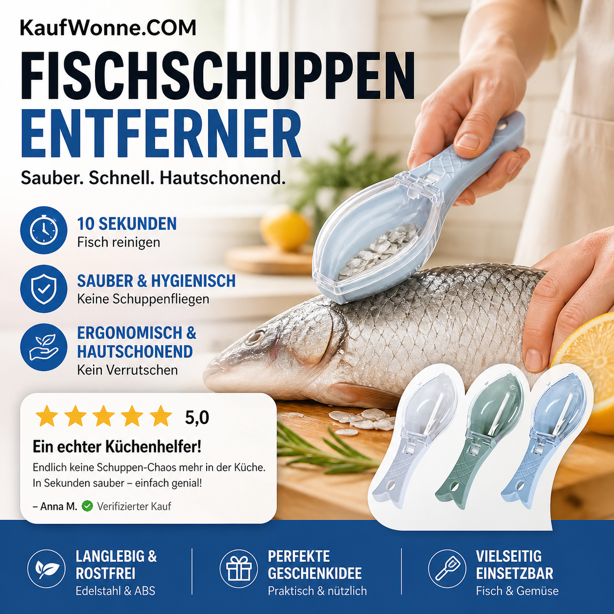 🐟Tragbarer Fischschuppenschäler
