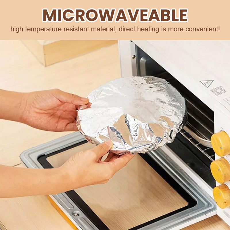 💞Mehr als 50.000 Einheiten verkauft!✨ Lebensmittelabdeckung aus Aluminiumfolie – schließt die Feuchtigkeit ein, hält Lebensmittel frisch, verhindert das Vermischen von Staub und Gerüchen, geeignet zum Abdecken von Reis, Gemüse und Obst 🍎🥗