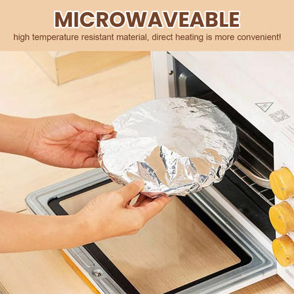 💞Mehr als 50.000 Einheiten verkauft!✨ Lebensmittelabdeckung aus Aluminiumfolie – schließt die Feuchtigkeit ein, hält Lebensmittel frisch, verhindert das Vermischen von Staub und Gerüchen, geeignet zum Abdecken von Reis, Gemüse und Obst 🍎🥗