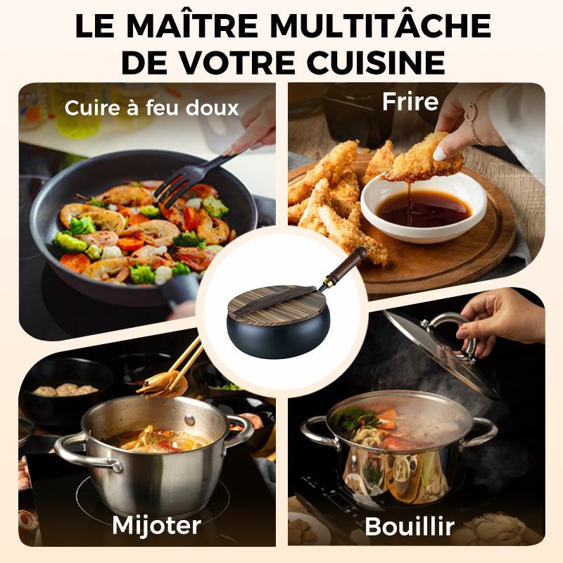 🍳🔥 Schwerer Gusseisentopf (unbeschichtet) – Robust & vielseitig – Ideal für Schmoren, Braten oder Backen – gleichmäßige Hitzeverteilung 🍲✨🛠️