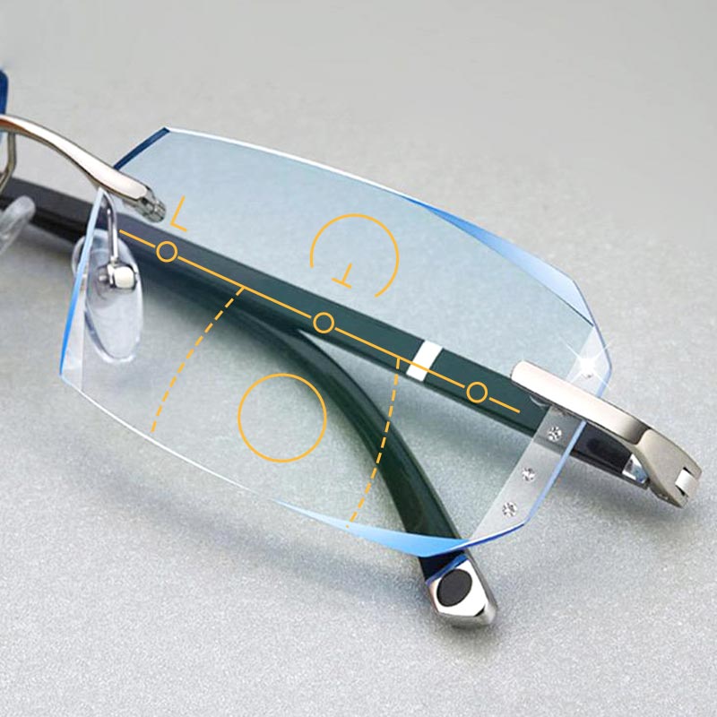 🔥Neue Saphir-Lesebrille mit hoher Härte und blauem Rand✨