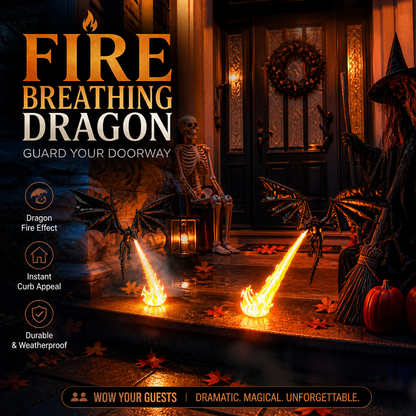 🔥Drachenflammen-Ornament | Gruselige Halloween-Deko – ein Muss!