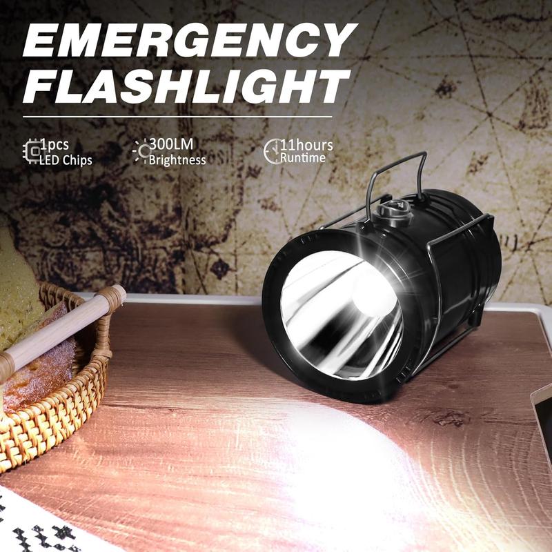 ⛺️Solar-Campinglaterne – wiederaufladbare LED-Leuchte mit Magnetfuß und ausklappbarem Aufhängehaken; zusammenklappbare, batteriebetriebene Lampe – ideal bei Stromausfällen, zum Wandern und für Notfälle
