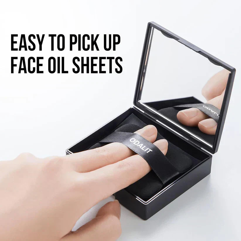 ⏰1 kaufen, 1 gratis dazu💝Schwarzes Magnet-Öl-Blotting-Setting-Sheet mit Puder für mehr Kontrolle über die Hautfettigkeit. Hält die Haut frisch. 2-in-1-Blotting-Sheet.