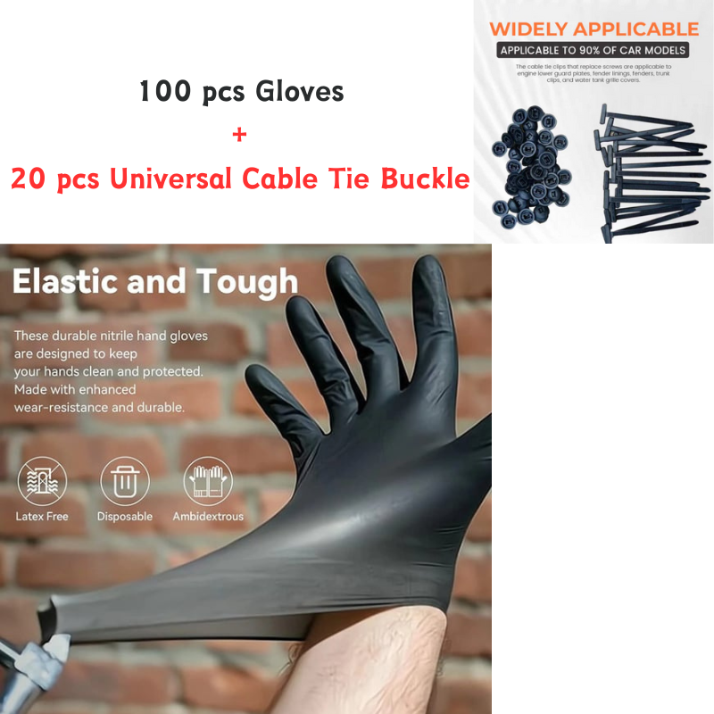🔥NEUJAHRS-VERKAUF 🎁Nitrile Pro Handschuhe – Hochfest, Rutsch- & Fleckenbeständig, Kratzfest