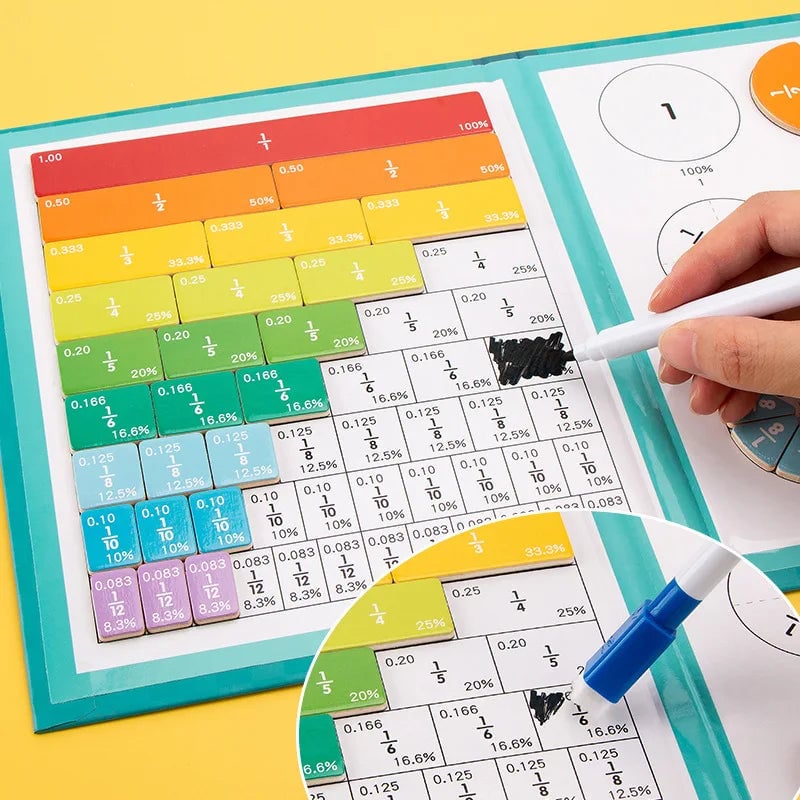 🧩 50% RABATT! 🎨 Magnetisches Bruchpuzzle für Kinder – Fördert Feinmotorik, bunt & sicher – Perfekt für spielerisches Lernen zu Hause ✨