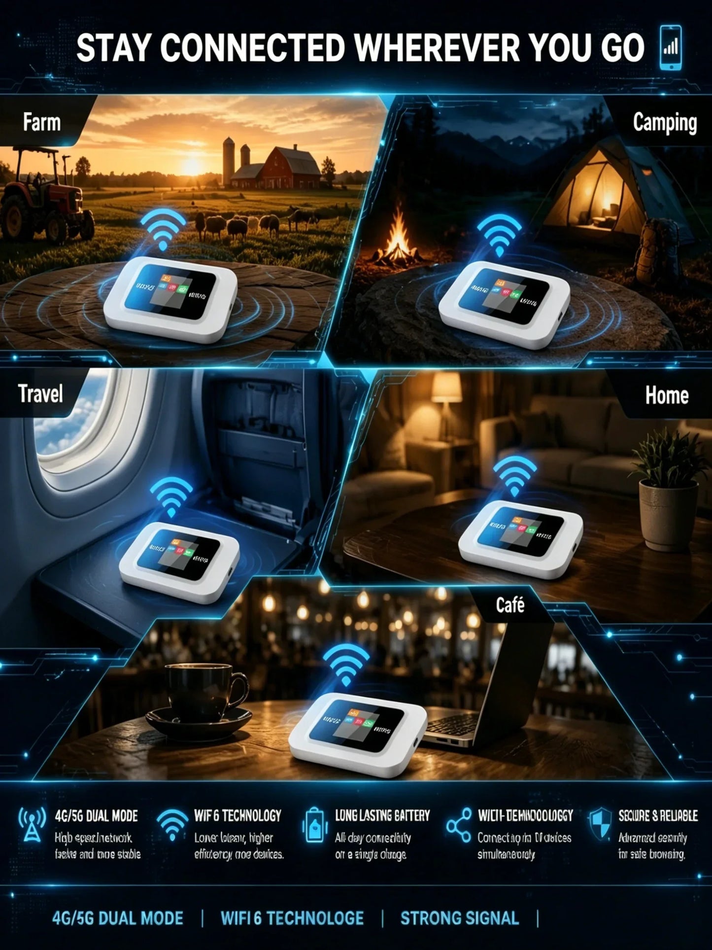 🥳2026 HEISSER VERKAUF🥳💞Über 50.000 verkauft!📶🌐 Mobiler Hotspot – Tragbares WLAN, überall volle Abdeckung. Kein Vertrag, keine Einrichtung. Bleiben Sie unterwegs verbunden! 📱✨