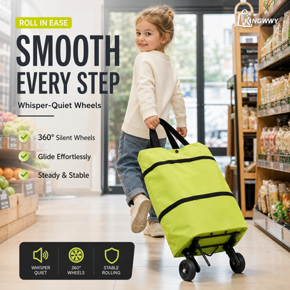 🌸LETZTER TAG ZUM SONDERPREIS!!🌸🛒 Faltbarer Einkaufswagen – Die rollende Einkaufstasche, die Ihren Rücken schont.