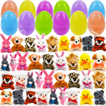 🐣 Tierischer Schlüsselanhänger mit Ei-Schale – Plüschanhänger als Ostergeschenk für Kinder🎁
