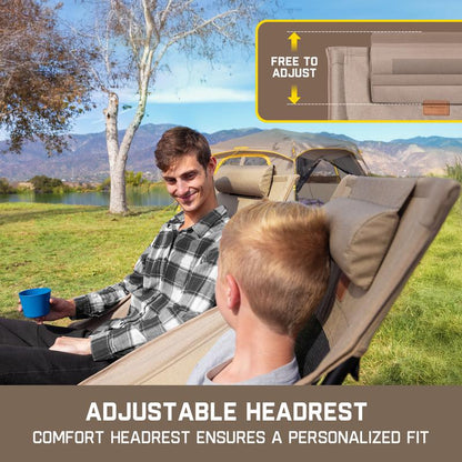 🪑 Campingstuhl, tragbar und leicht, komfortabler, faltbarer Schaukelstuhl mit Tragetasche für Camping, Wandern, Terrasse, Angeln, bis 113 kg belastbar, Campingliege, zusammenklappbarer Stuhl