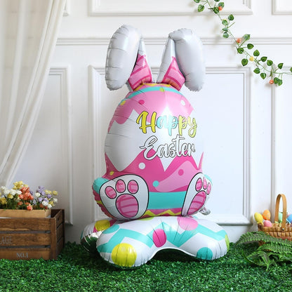 💎 OSTER-FRÜHBUCHER-SALE! 💎 Riesen 3D-Steh-Hase-Ballon – Selbststehend, Wiederverwendbar & Farbenfroh für Festliche Osterstimmung 🐰🎈