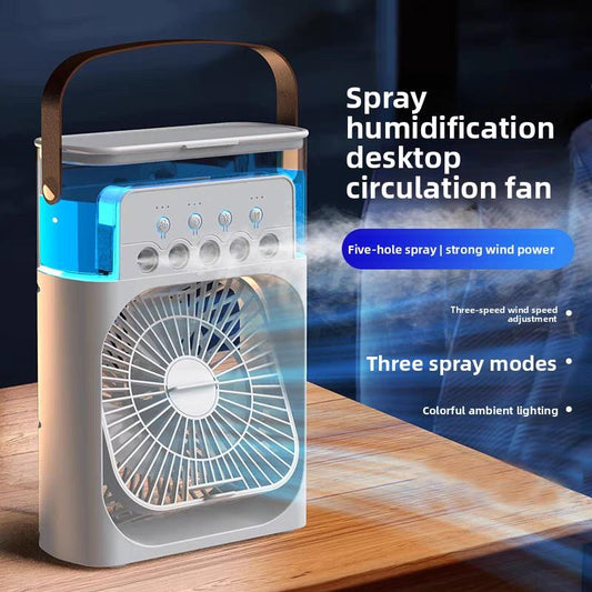 🌀🍃 Blitzangebot – 50 % Rabatt! Multifunktionale, tragbare Klimaanlage – Wiederaufladbarer Nebelventilator, 200-ml-Tank, 1200-mAh-Akku, leise