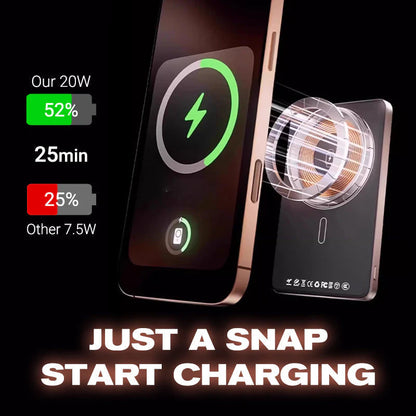🔋Professionelles magnetisches Ladegerät für Reisende und Profis | 22,5 W kabelgebunden & 15 W kabellos | 10.000 mAh | Schnelle Lieferung