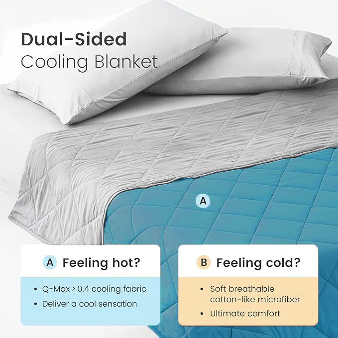 🛏️ NUR FÜR BEGRENZTE ZEIT: 50 % RABATT! 💥 Atmungsaktive, bedruckte, waschbare Sommer-Kühlbettdecke – beidseitig verwendbar, aus Q-Max-Gewebe, hypoallergen ✨