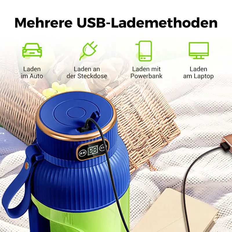 💥Heißer Verkauf ❄️Multifunctional Tragbare Saftpresse Tasse mit Digitalanzeige-Drink fresh juice for a healthy lifestyle