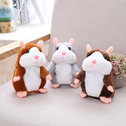 Sprechender Plüsch-Hamster – wiederholt alles, was man sagt, bewegt dabei automatisch den Kopf; ein Riesenspaß für Kinder und Erwachsene