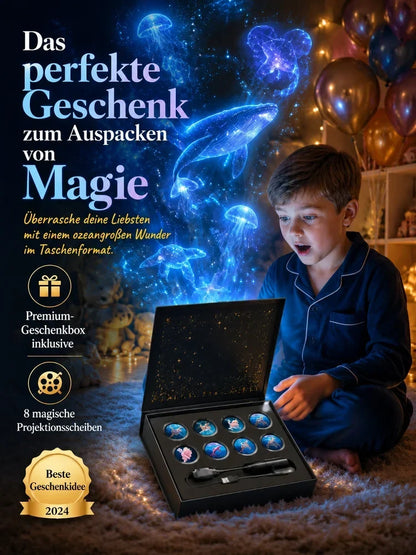 🌌 JETZT 50 % RABATT! 💫 USB-Lampe mit Sternenhimmel-Projektion – 13 austauschbare Filmplatten & flexibler Hals – perfekt für das Schlafzimmer ✨