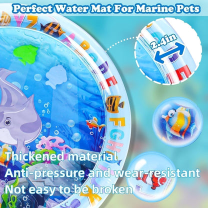 😻Wassermatte für Haustiere – interaktives Spielzeug mit schwimmenden Fischen + kühlende Sommermatte
