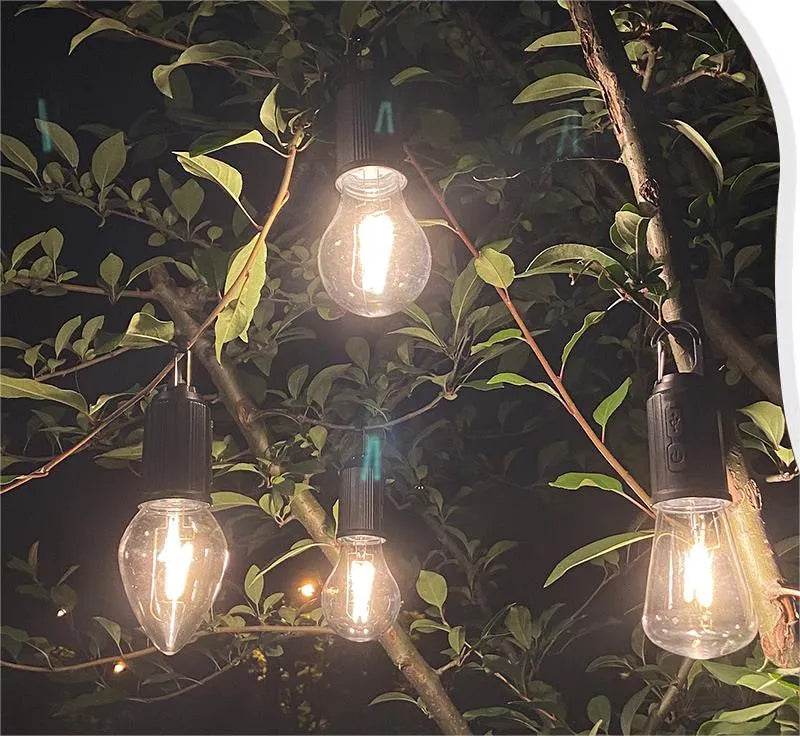 💡 50% RABATT! 🏕️ Outdoor Camping Hängende Retro-Glühbirne – Typ-C Aufladbar, Stimmungsvolle Beleuchtung & Perfekt Für Zelt, Garten & Terrasse 🌙