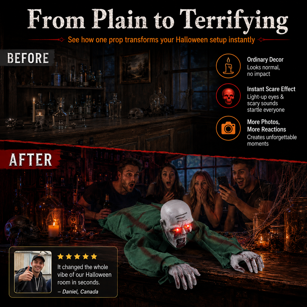🎉 Halloween-Horror-Modell: Kriechender Geist