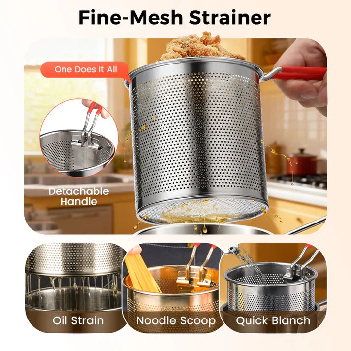 🥳HEISSER SALE 2026🥳💞50.000+ VERKAUFT!👵❤️  Multifunktionale Fritteuse aus Edelstahl 304