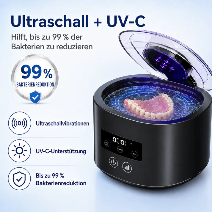 ❄️Sommerfrische 50 % Rabatt!🦷Denture Dome Ultraschall-UV-C-Reiniger – Für ein frischeres, saubereres Gebiss in nur 5 Minuten