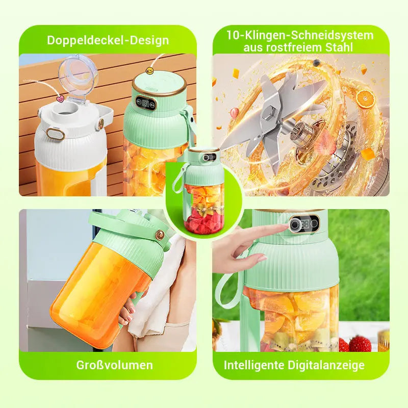 💥Heißer Verkauf ❄️Multifunctional Tragbare Saftpresse Tasse mit Digitalanzeige-Drink fresh juice for a healthy lifestyle