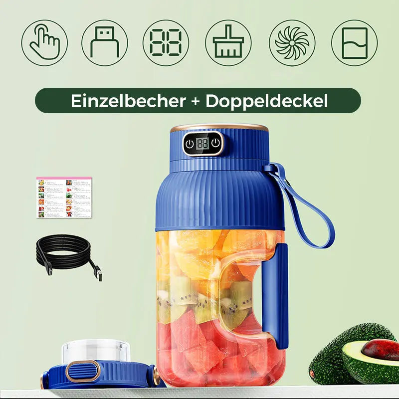 💥Heißer Verkauf ❄️Multifunctional Tragbare Saftpresse Tasse mit Digitalanzeige-Drink fresh juice for a healthy lifestyle