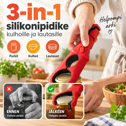 3-in-1-Silikongreifer für Schüsseln und Teller