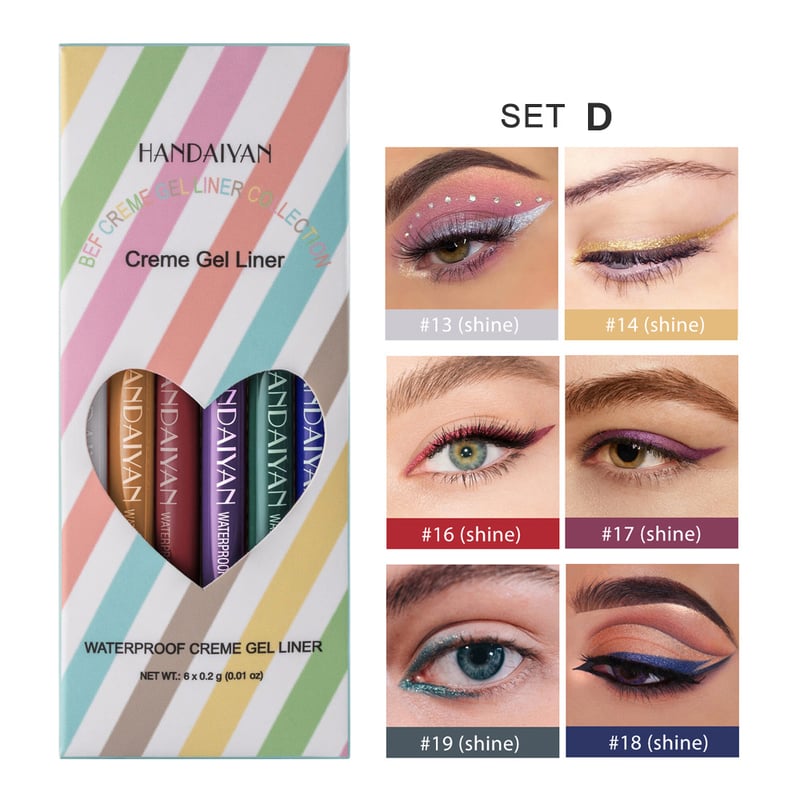 Set mit 20 langanhaltenden, wasserfesten und mehrfarbigen Eyeliner-Stiften