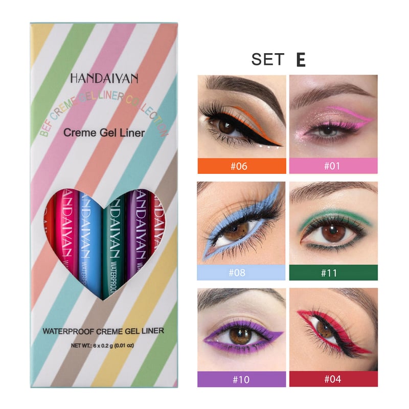 Set mit 20 langanhaltenden, wasserfesten und mehrfarbigen Eyeliner-Stiften